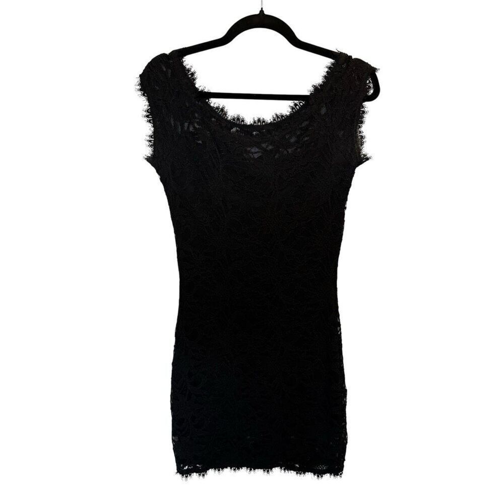 Jump Apparel black lace bodycon dress size 7/8